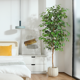 Realistic artificial tree with lush green foliage, perfect for indoor use