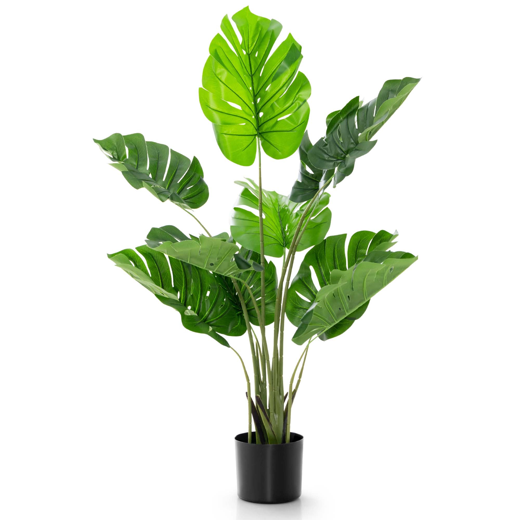 Realistic Monstera Deliciosa faux plant for home décor