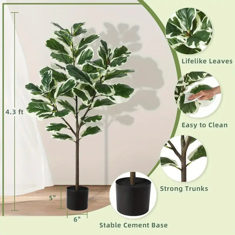 Elegant Artificial Ficus Lyrata – Perfect for Indoor Greenery