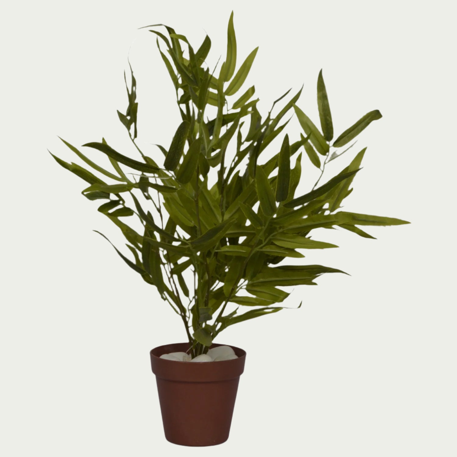 Scene featuring the 1 Ft Bamboo Leaf Bush Vibrant Faux Desk Foliage – Elegant Faux Greenery for Any Setting – Shop Luxiplant, styled with complementary decor items.