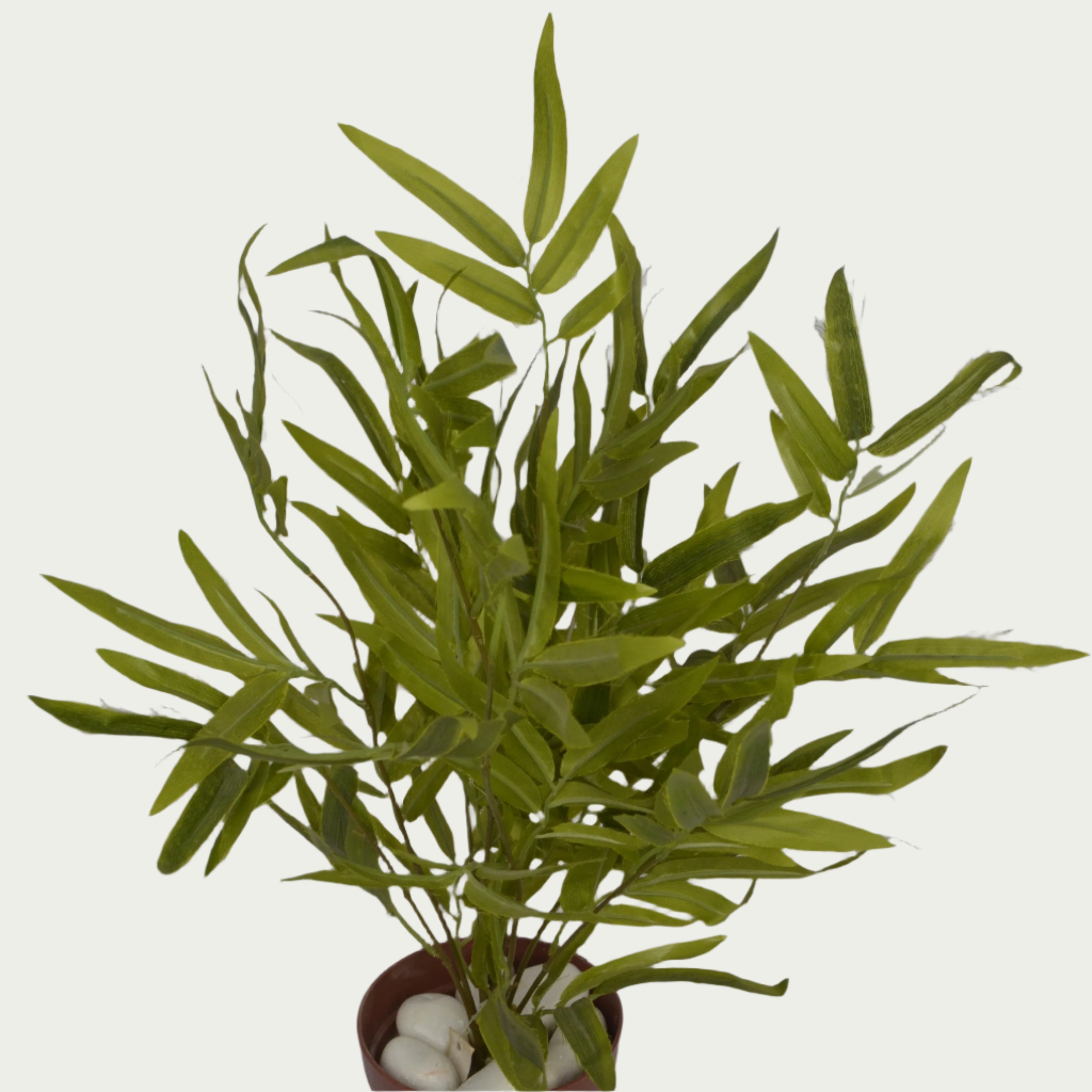 Close-up image of 1 Ft Bamboo Leaf Bush Vibrant Faux Desk Foliage – Elegant Faux Greenery for Any Setting – Shop Luxiplant – perfect for home decoration.