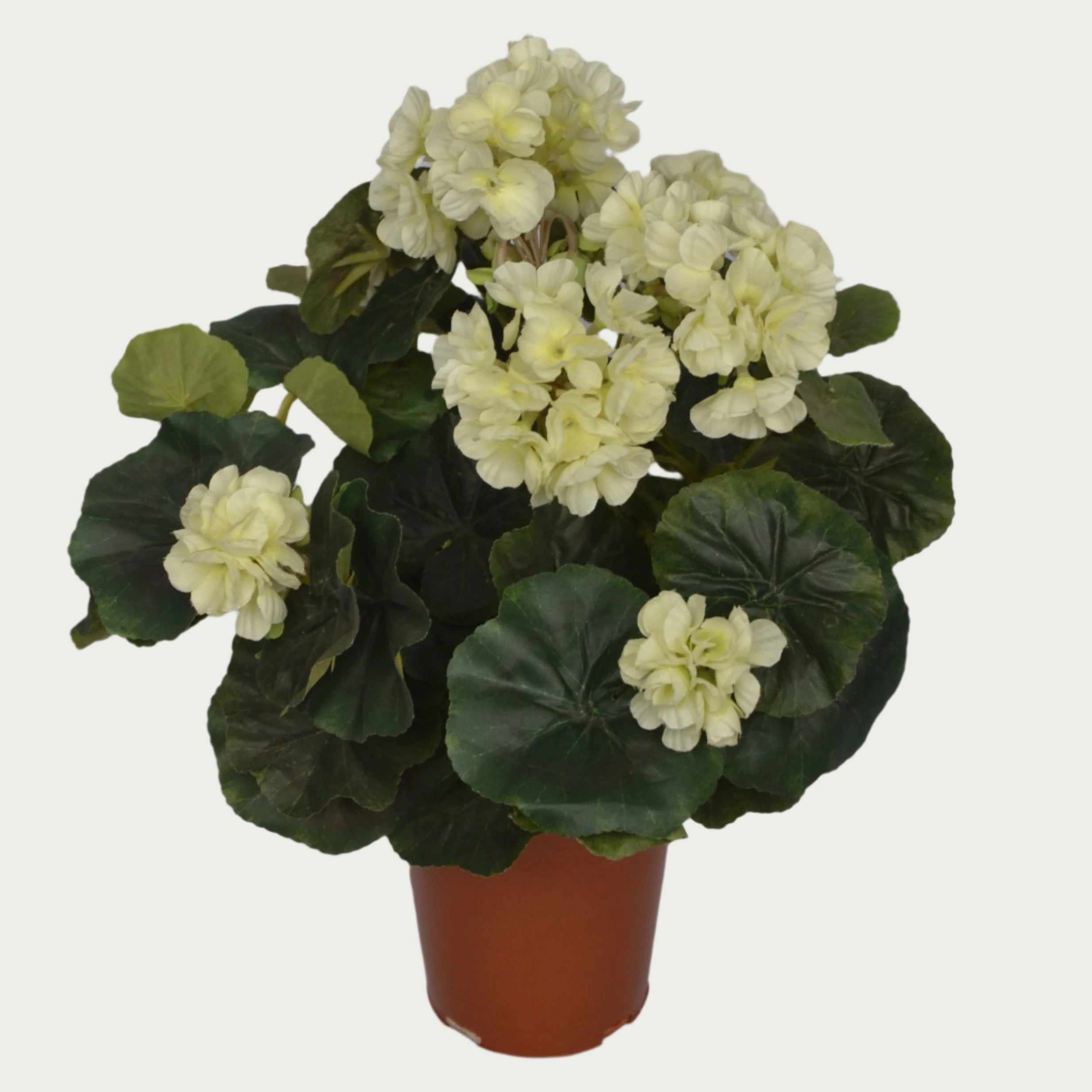 Scene featuring the 1 Ft White Geranium Bush Stylish Faux Patio Centerpiece – Realistic Touch for Modern Interiors – Shop Luxiplant, styled with complementary decor items.