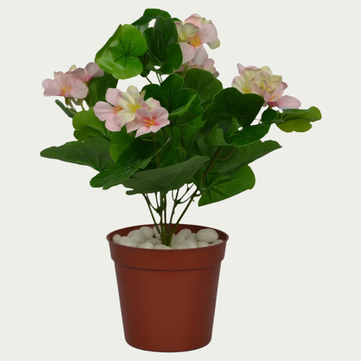 Scene featuring the 1 Ft Flower Geranium Bush Contemporary Lush Green Accent – Realistic Touch for Modern Interiors – Shop Luxiplant, styled with complementary decor items.