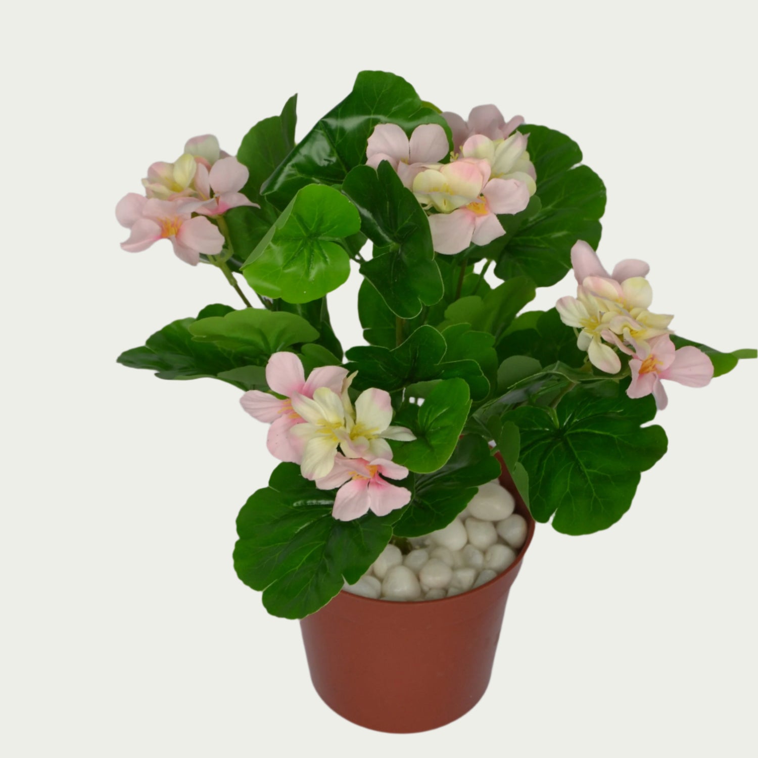 1 Ft Flower Geranium Bush Contemporary Lush Green Accent – Realistic Touch for Modern Interiors – Shop Luxiplant on display with vibrant artificial foliage and lifelike features.