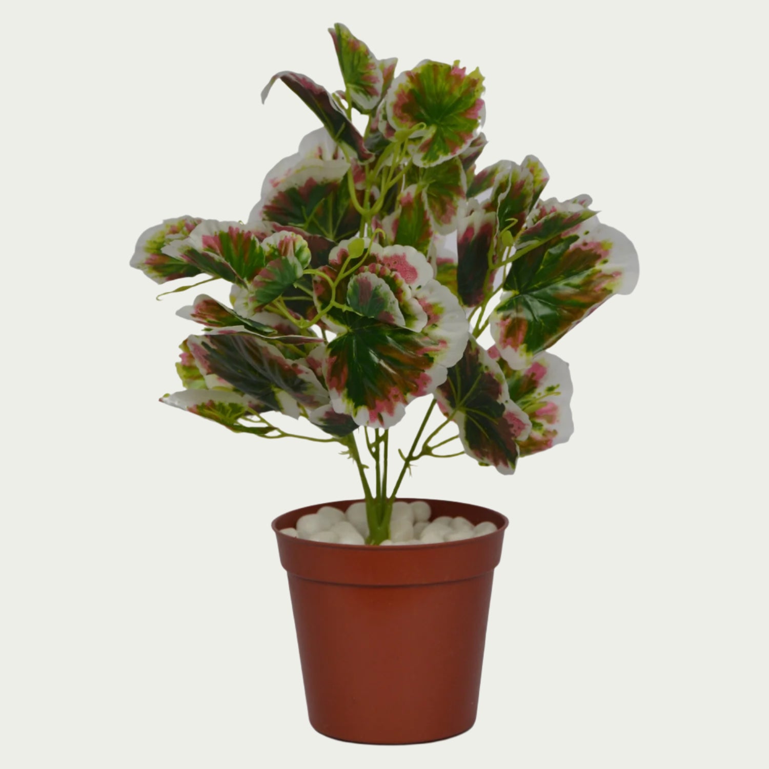 2 Ft Artificial Coleus Bush – Faux Green Plant placed in a stylish planter