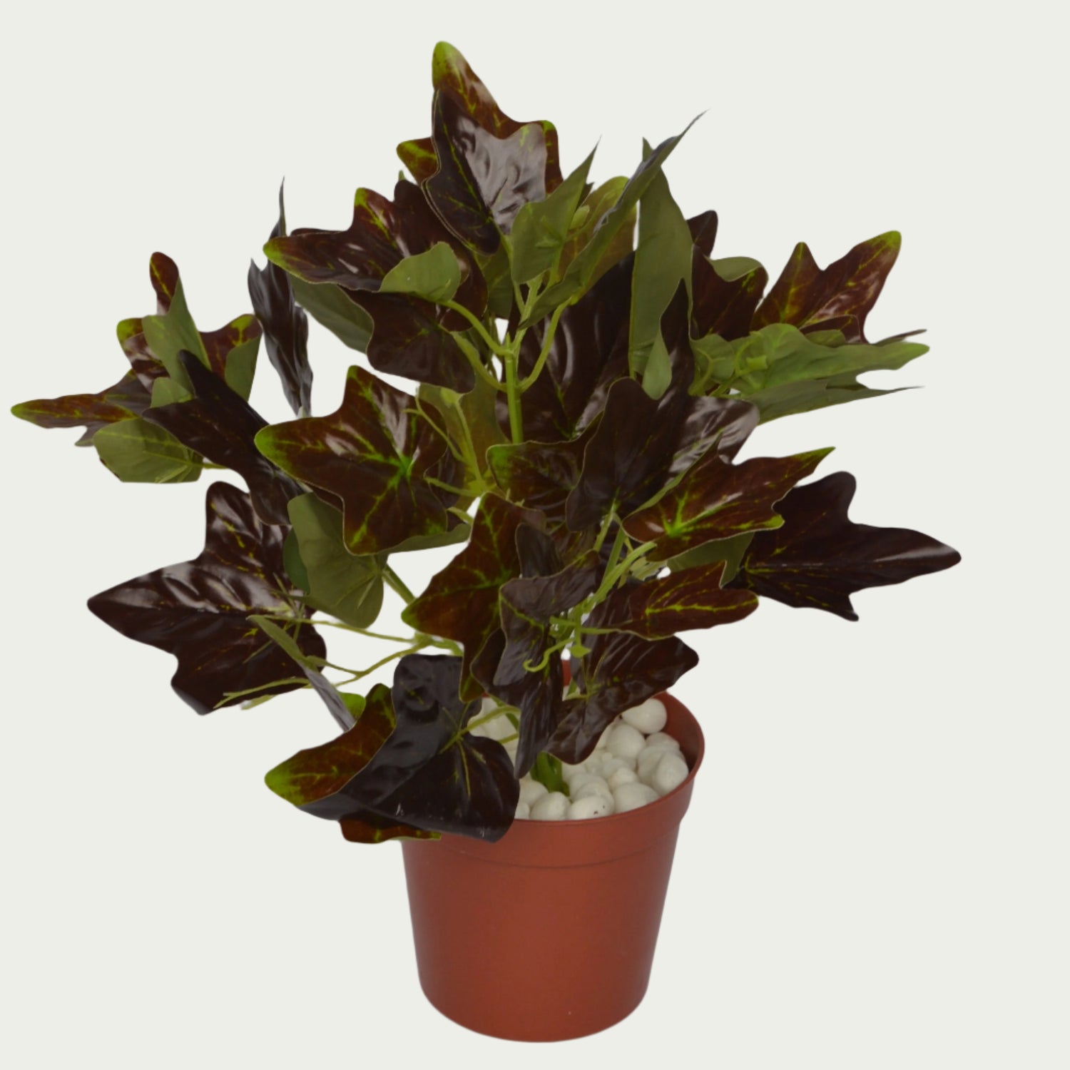1 Ft Artificial Mini Bush 7 – Faux Green Plant placed in a stylish planter