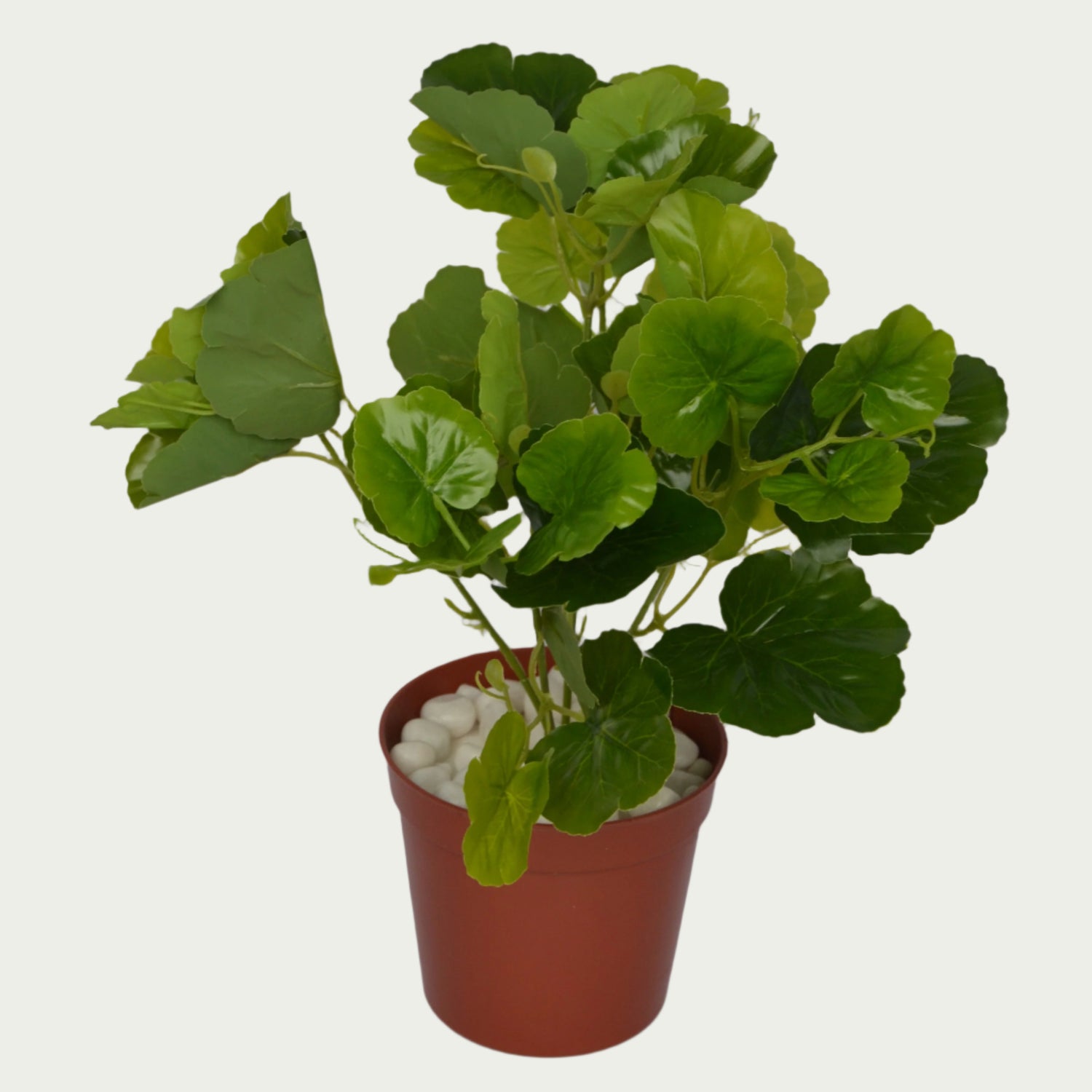 1 Ft Artificial Green Begonia Bush – Faux Green Plant close-up highlighting realistic details