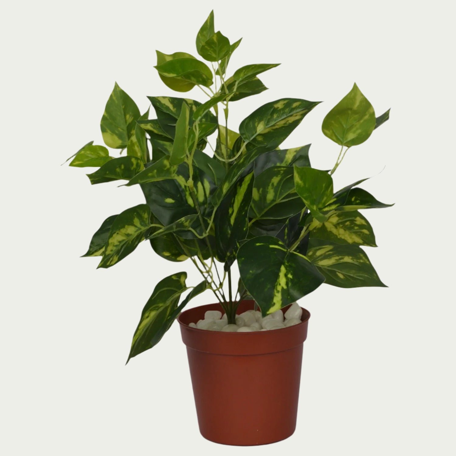 1 Ft Money Plant Bush Decorative Faux Leaf Arrangement – Elegant Faux Greenery for Any Setting – Shop Luxiplant on display with vibrant artificial foliage and lifelike features.