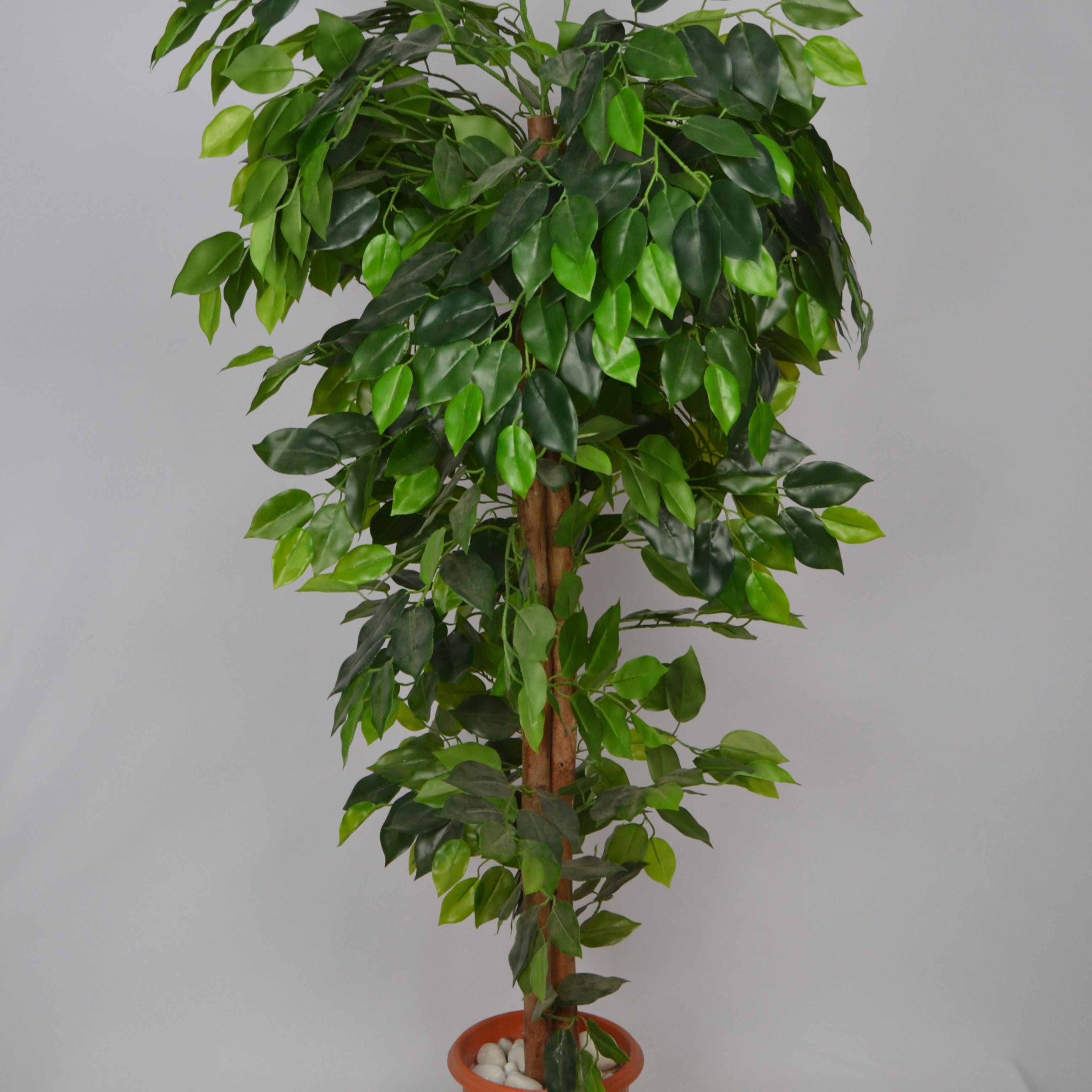 4 Ft Artificial Ficus Plant – Realistic Faux Tree with Lush Green Leaves & Natural Trunk for Indoor Home, Office & Corner Décor