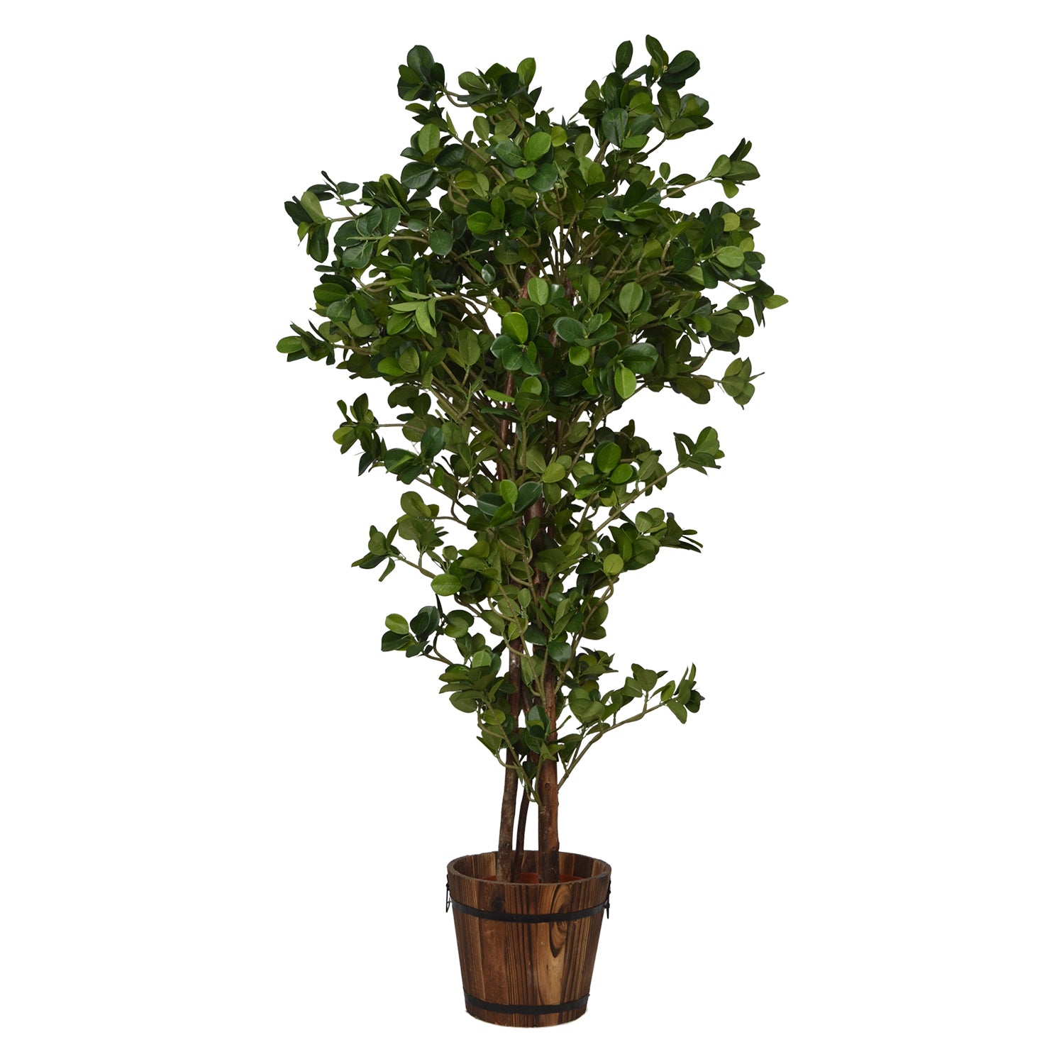 4 Ft Artificial Ficus Plant – Lifelike Faux Indoor Tree with Full Green Foliage for Home, Office & Living Space Décor