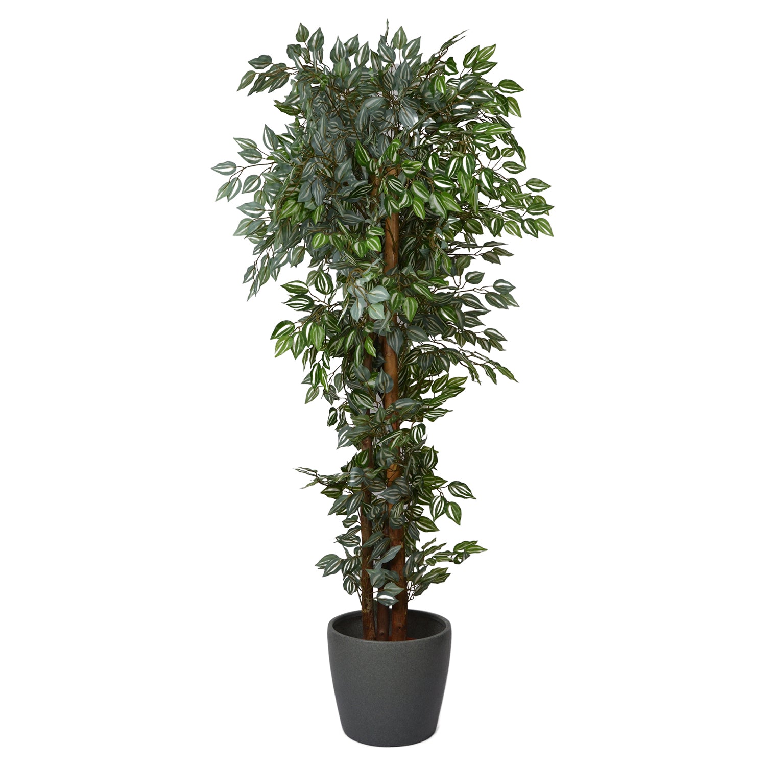 5 Ft Artificial Ficus Plant – Realistic Faux Indoor Tree with Natural Green Leaves for Home, Office & Living Room Décor