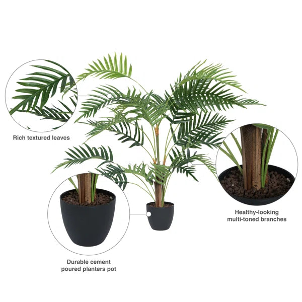 3ft artificial fern plant with UV-resistant and waterproof foliage for long-lasting beauty.