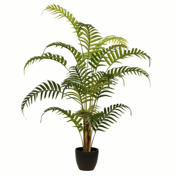 Lifelike 3ft faux fern plant with lush green leaves, perfect for home and office décor.