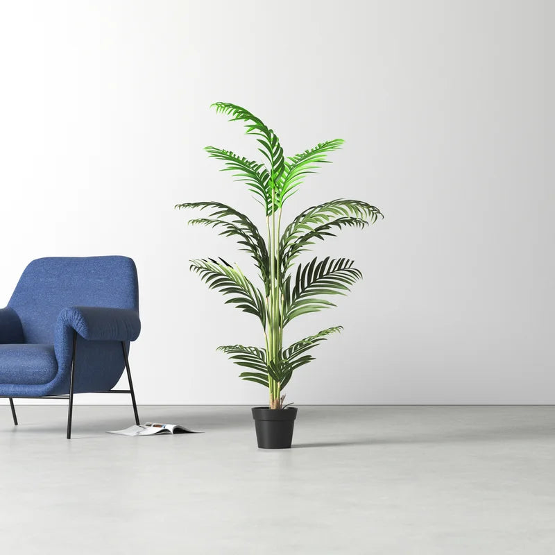 5ft Faux Palm Tree with Realistic Green Foliage