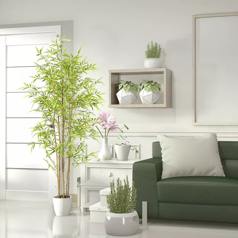 4 Ft Bamboo Tree Artificial , Artificial Bamboo Tree With Real Trunk and Lifelike Leaves, Faux Bamboo Plants for Home Decor Indoor, 1 Pack – perfect for modern home decor