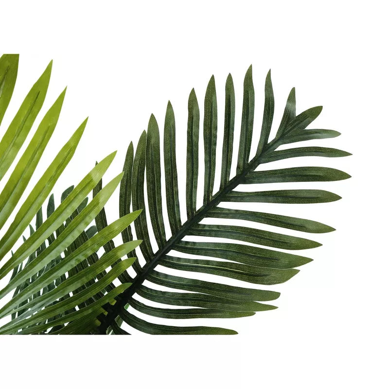 3 Ft Monarch Specialties Artificial Plant Tall Palm Indoor Faux Fake Table Floor Greenery Potted Real Touch Decorative Green Leaves Beige Woven Basket – ideal for indoor botanical themes