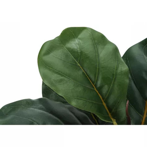 2 Ft Monarch Specialties Artificial Plant Tall Fiddle Tree Indoor Faux Fake Floor Greenery Potted Real Touch Decorative Green Leaves Beige Woven Basket – faux greenery with vibrant texture