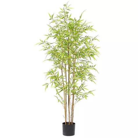 4 Ft Bamboo Tree Artificial , Artificial Bamboo Tree With Real Trunk and Lifelike Leaves, Faux Bamboo Plants for Home Decor Indoor, 1 Pack – ideal for indoor botanical themes
