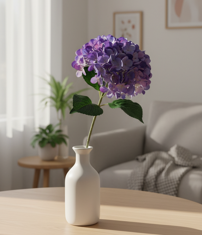 Artificial Hydrangea Flower Stick