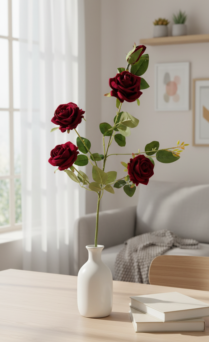 Single Stick Artificial Rose Flower