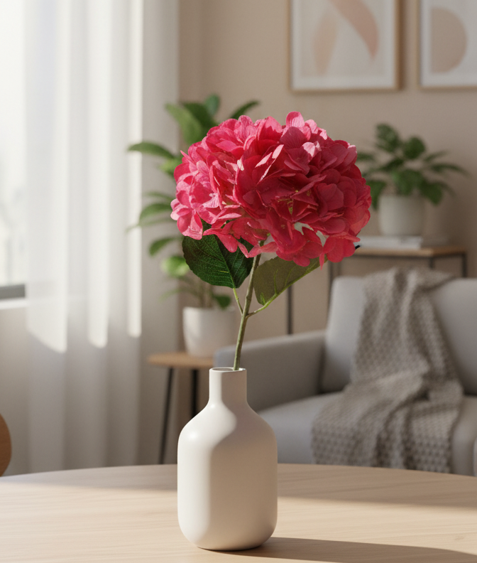 Artificial Hydrangea Flower Stick