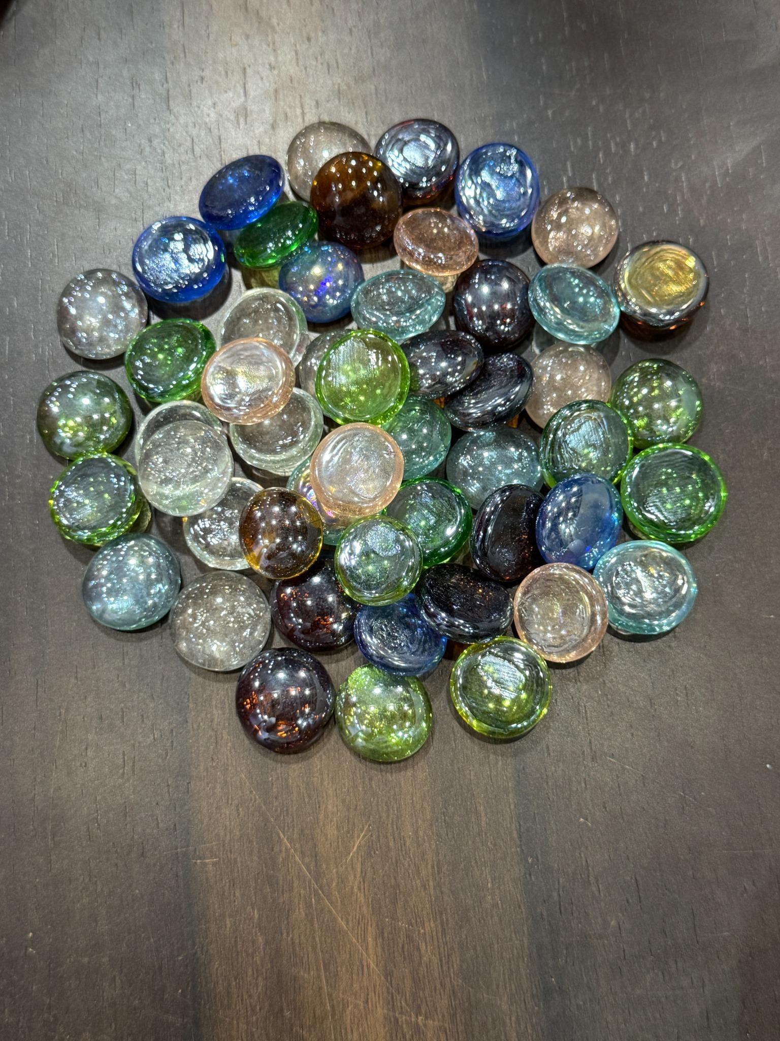 Multi Color Glass Pebbles Packet – Decorative Glossy Stones for Aquarium, Vase, Garden & Home Decor