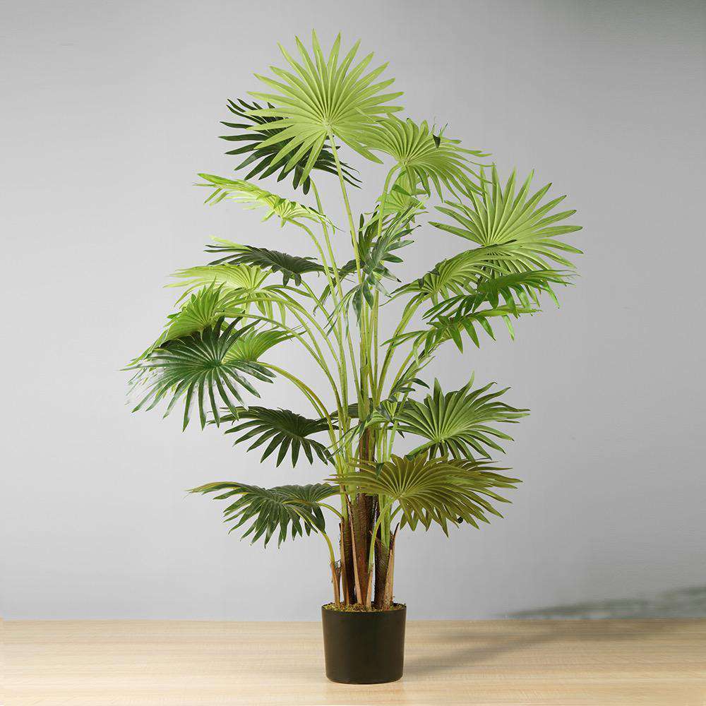 4 Ft Nino Artificial Fan Palm Potted Plant 51&