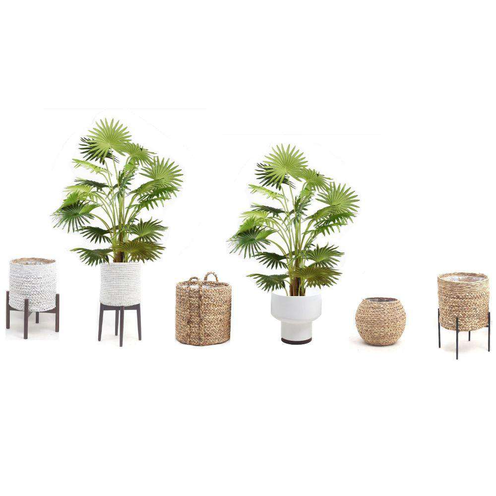 4 Ft Nino Artificial Fan Palm Potted Plant 51&