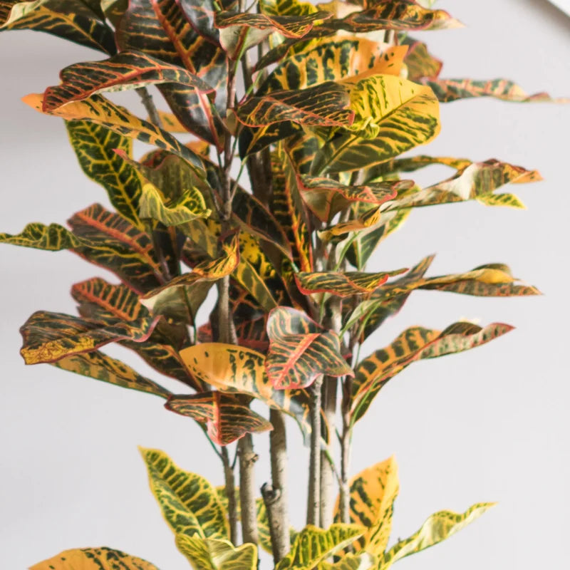 Realistic Artificial Croton Tree without pot, crafted from premium fabric