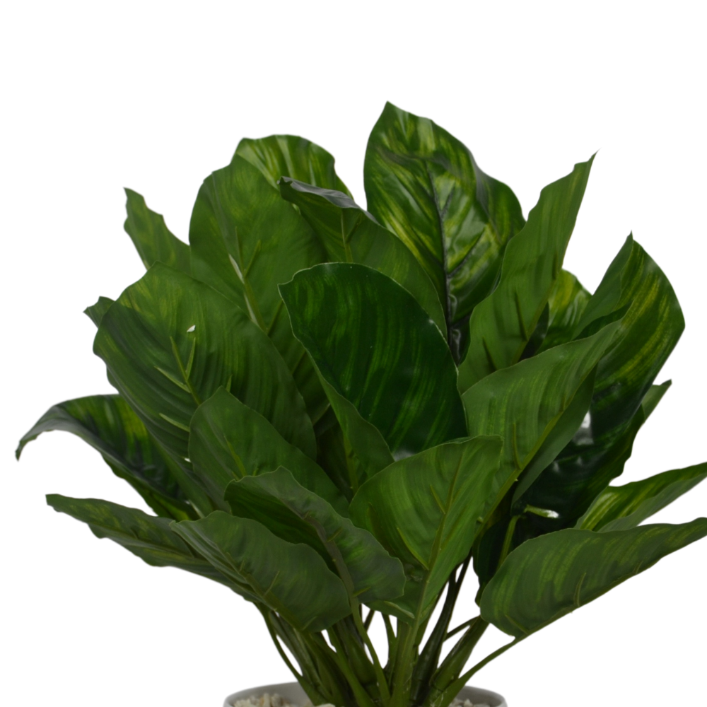 1 Ft Artificial Chinese Evergreen Plant – Variegated Faux Greenery with Decorative Pot for Home & Office Décor