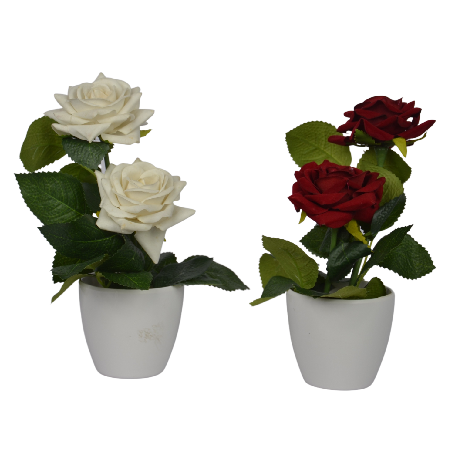 LuxiPlant artificial rose arrangement with lifelike petals and lush green leaves