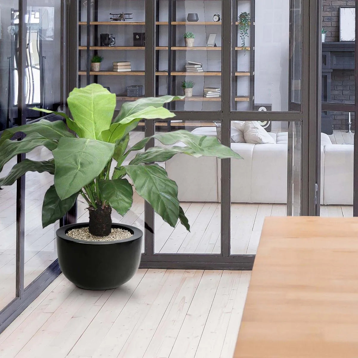 Maintenance-free 3 Ft artificial Anthurium plant for effortless greenery