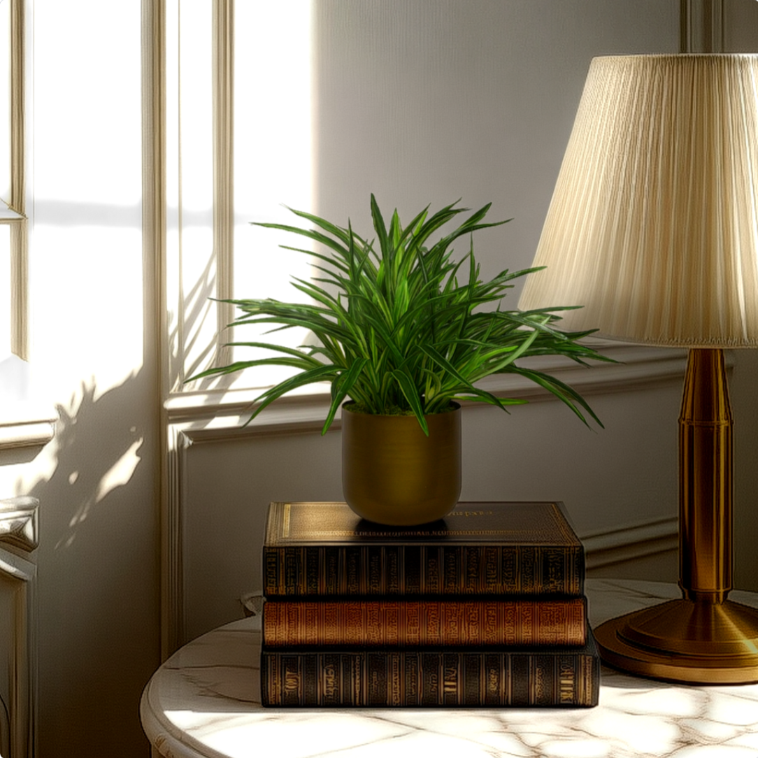 2 Ft Artificial Dracaena Plant – Lifelike Greenery with Red-Edged Leaves in Modern Decorative Metal Pot for Home & Office Décor