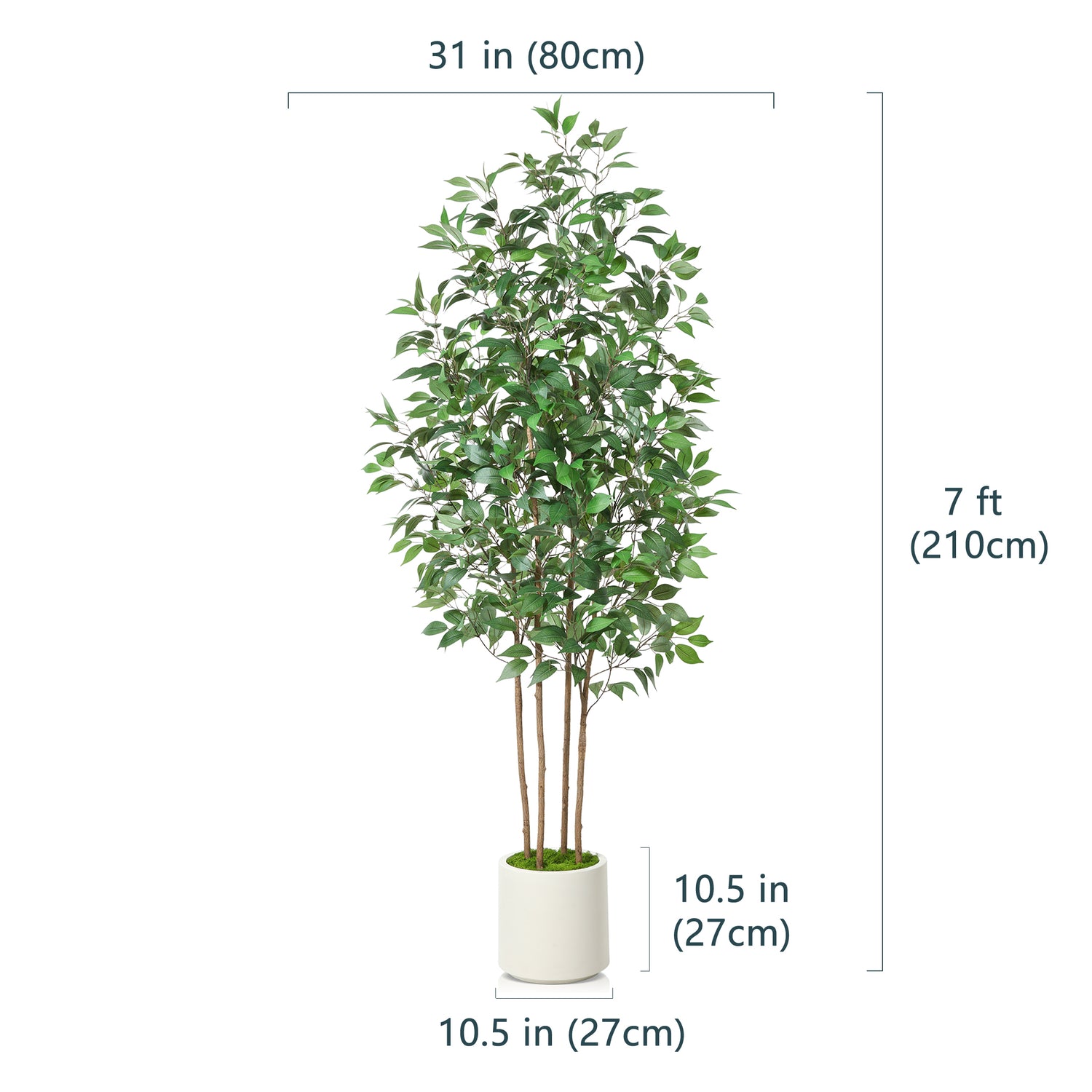 Green Faux Ficus Tree for modern interior design