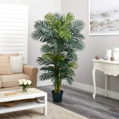 High-quality fabric faux palm tree with a natural and elegant look