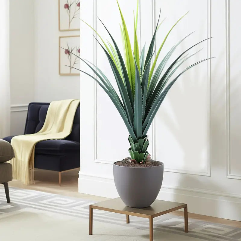 3ft Artificial Agave Snake Plant with Realistic Green Leaves