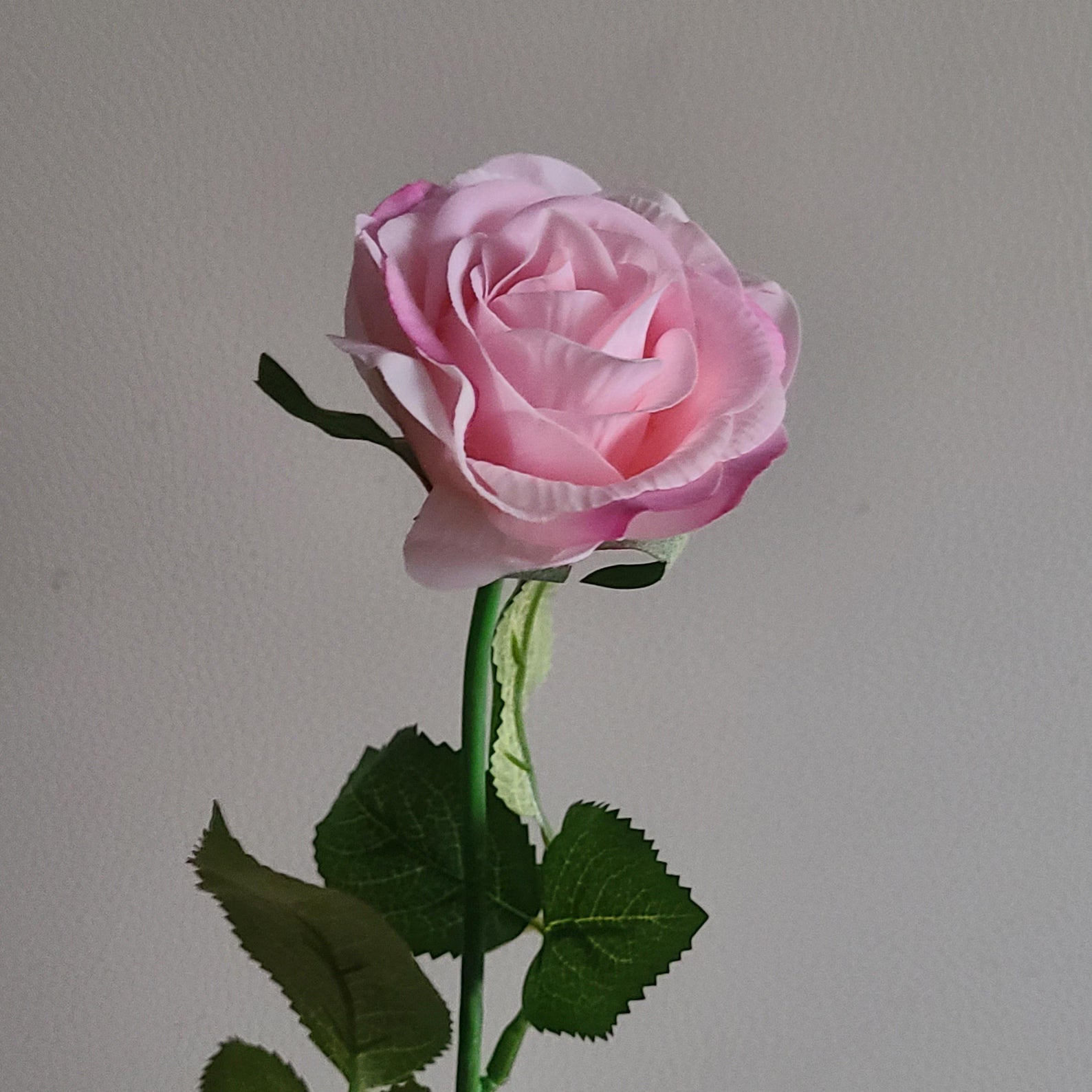 Pink Artificial Rose – Single Stem Faux Flower for Home, Office & Event Decor