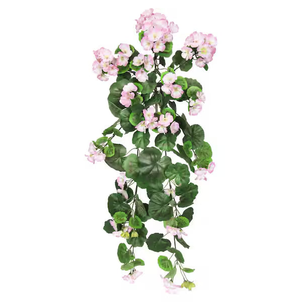2.5 Ft Pink Artificial Geranium Hanging Stem – Cascading Faux Floral Vine for Indoor & Outdoor