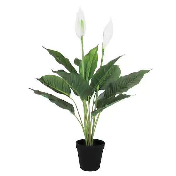 1.5 Ft Real Touch White Artificial Peace Lily Plant (Spathiphyllum) – tropical accent for home or office decor