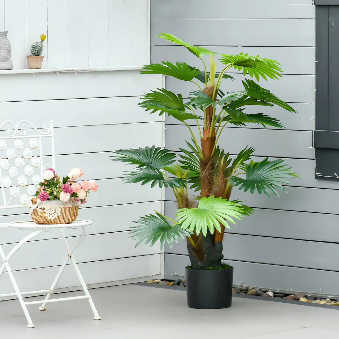 4 Ft Artificial Tropical Palm Tree – Realistic Greenery for Home & Office Decor