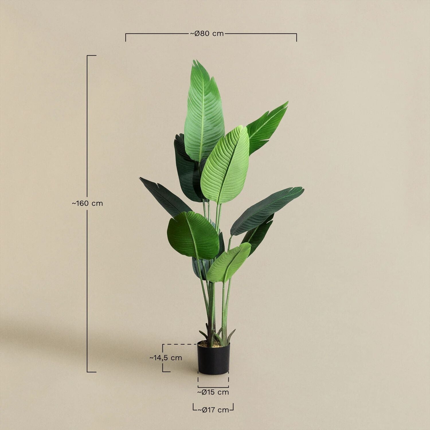 4 Ft Banana plantation Artificial Decorative Banana Plant 160 cm – lifelike tropical plant alternative