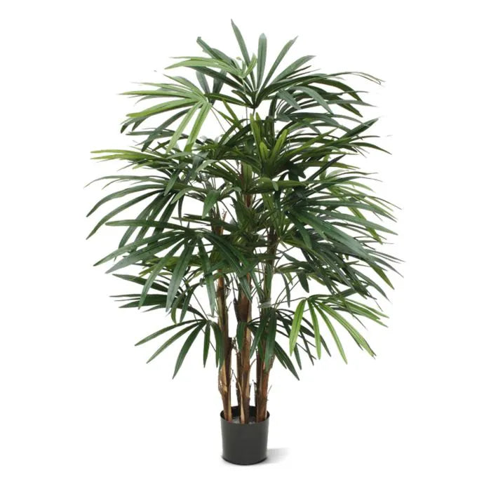 4 Ft Artificial Rhapis Palm – Premium Deluxe Fake Palm – perfect for modern home decor