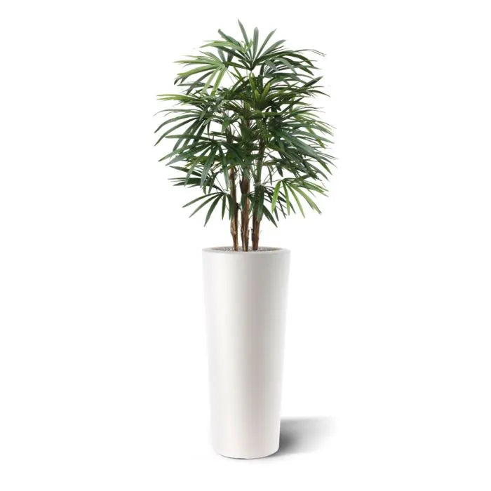 4 Ft Artificial Rhapis Palm – Premium Deluxe Fake Palm – lifelike tropical plant alternative