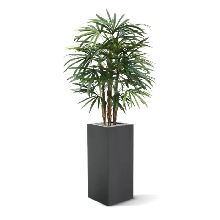 4 Ft Artificial Rhapis Palm – Premium Deluxe Fake Palm – faux greenery with vibrant texture