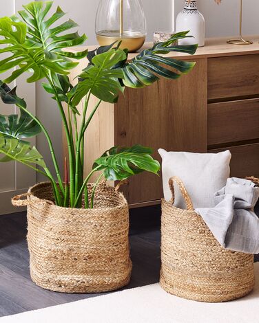 4 Ft Artificial Monstera Plant (Without Pot) – full plant shot showcasing realistic foliage
