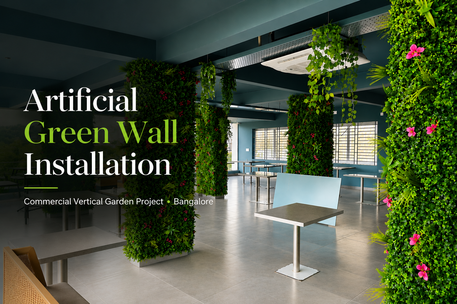 Artificial Green Wall Installation Project in Bangalore