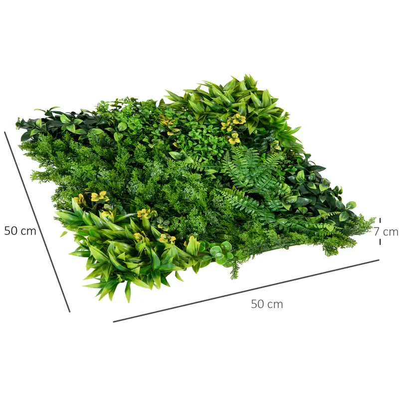Artificial Plant Wall Panels – Set of 12 UV-Protected Hedge Panels for Privacy &amp; Decoration | Durable Green Wall for Garden, Weddings, Restaurants &amp; Hotel Lobbies
