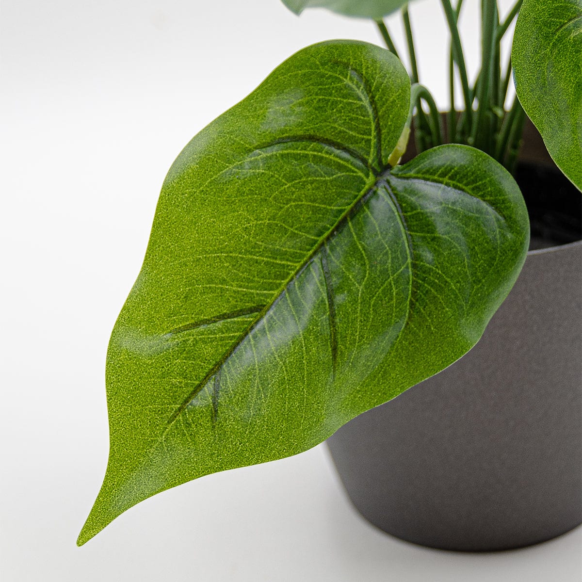 2 Ft Artificial Anthurium Plant with Red Flowers - Lifelike Faux Tropical Decoration (Without Pot) – artificial greenery with natural texture