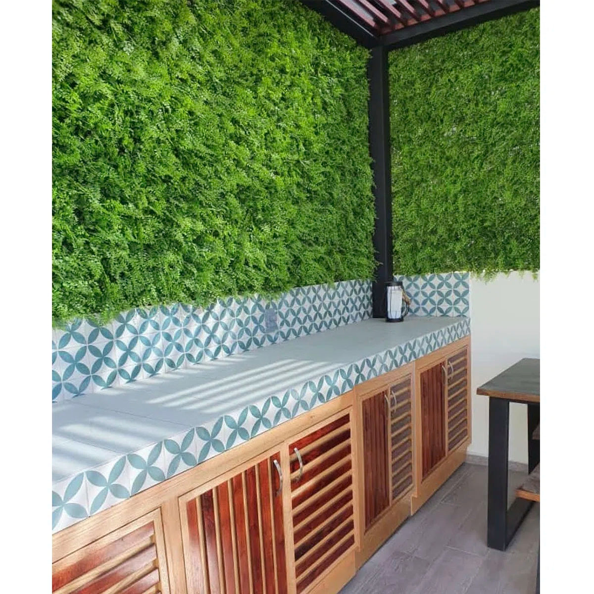 Artificial Leaf  Fence Panel – Set of 4 Decorative Faux Greenery Panels for Privacy &amp; Wall Décor