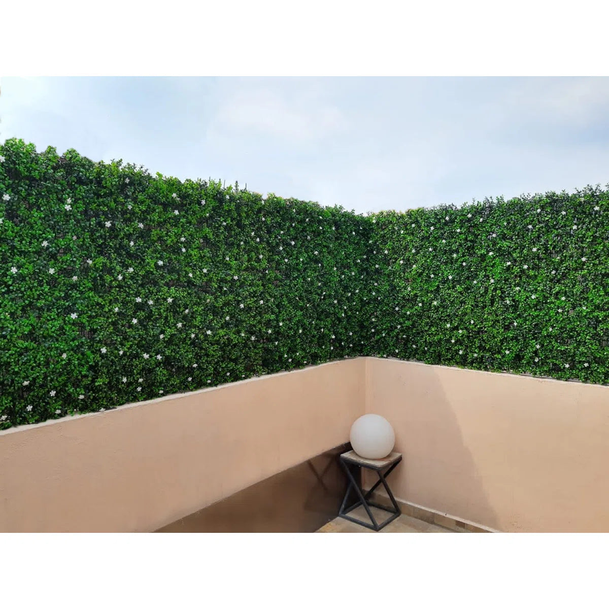 Artificial Tulum Leaf Fence Panel – Set of 4 UV-Protected Faux Green Panels for Wall Décor &amp; Privacy Screening